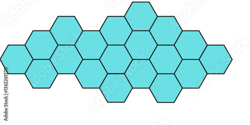 Geometric Hexagonal Pattern Design. Modern Honeycomb Structure Illustration. Tessellated Hexagonal Shape Concept and Futuristic Honeycomb Geometry. Abstract Polygonal Network Design.
