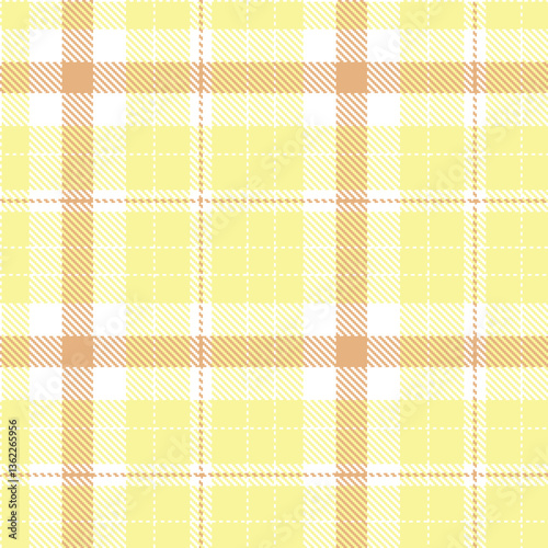 Modern Pale White Seamless Tartan Textile Design Variant 1484