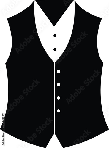 Waist coat black  silhouette  vector,Waist coat clipart