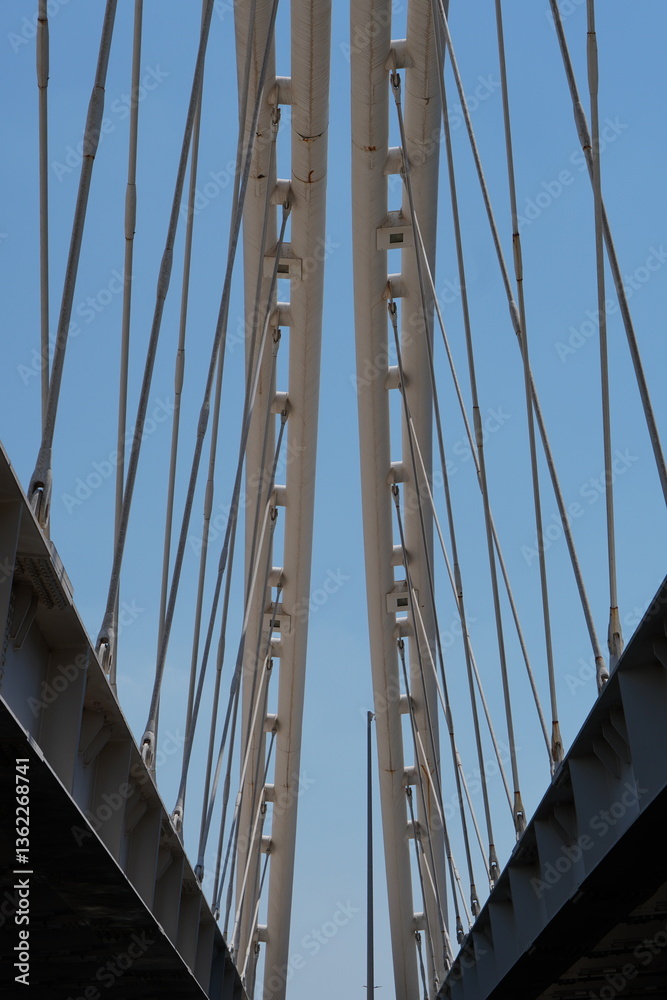 Fototapeta premium Bridge closeup shadow and light