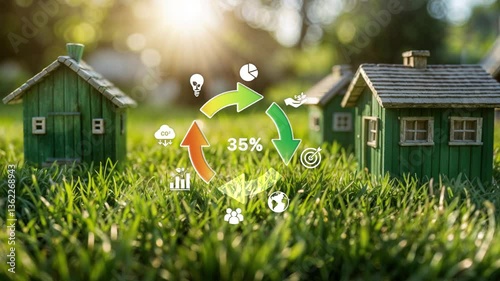 Circular Economy Countdown Net Zero Progress Animation.