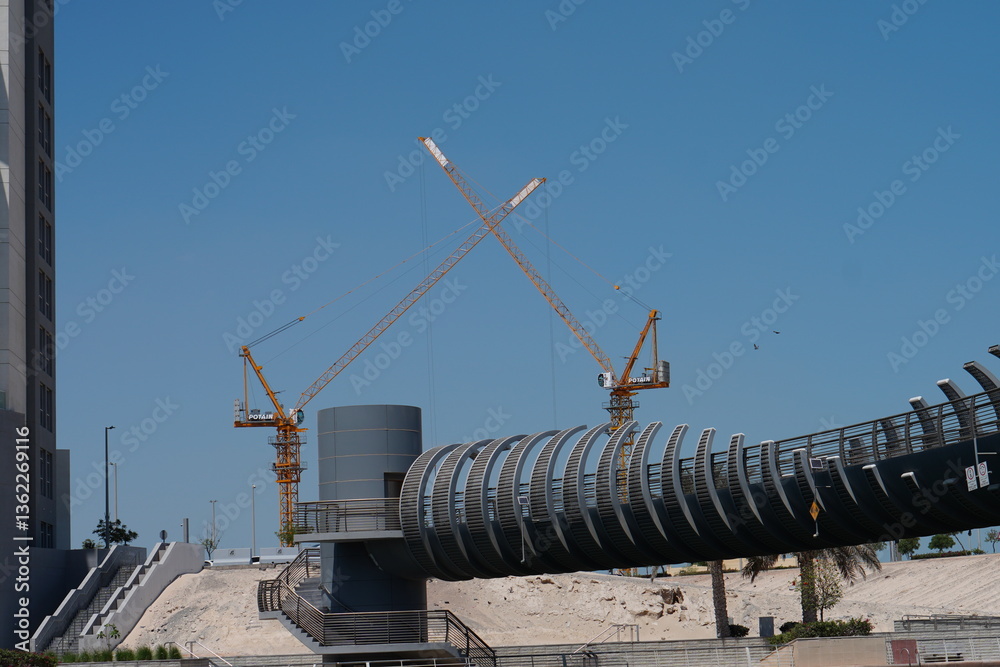 Fototapeta premium Crane construction building