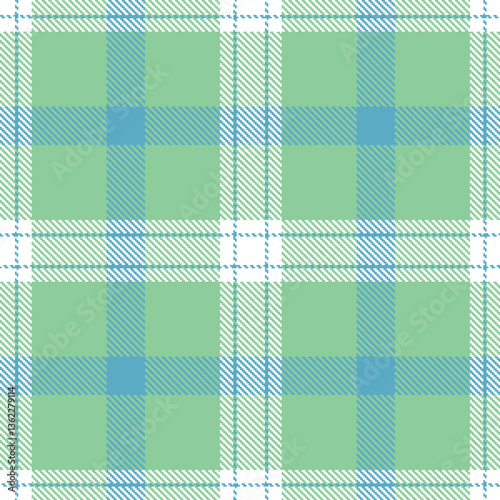 Modern Rich White Seamless Tartan Textile Design Variant 1538