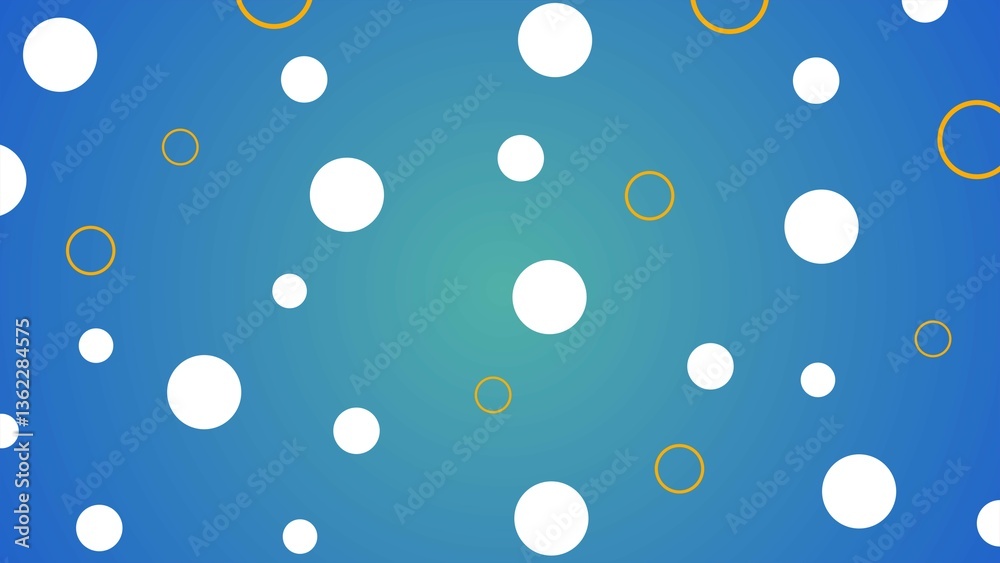 Abstract Blue Background White Circles Yellow Rings Simple Design Minimalist Pattern Graphic Art Digital Illustration Modern Style Trendy Wallpaper Geometric Shapes Abstract Blue Background White Circles Yellow Rings Simple Design Minimalist Pattern Graphic Art Digital Illustration Modern Style Trendy Wallpaper Geometric Shapes