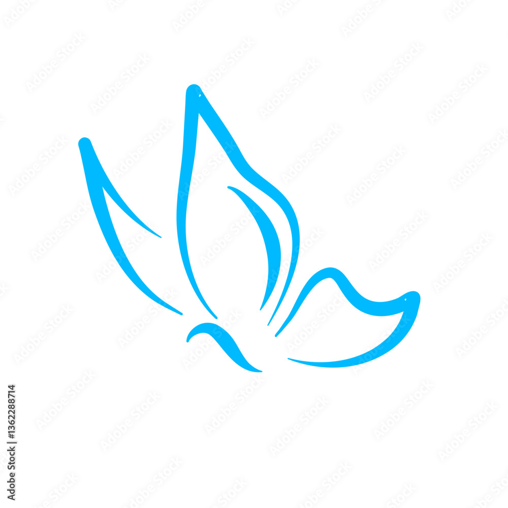 Obraz premium Butterfly continuous line 