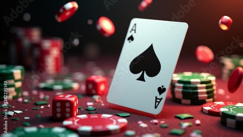 Ace Of Spades Card Game Concept