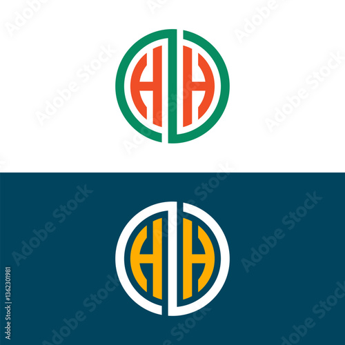 HH letter logo design set