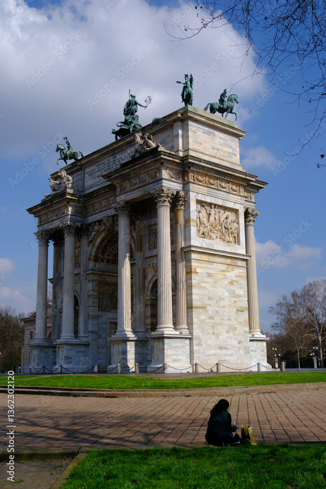Obraz premium Arco della Pace in Milan, Italy