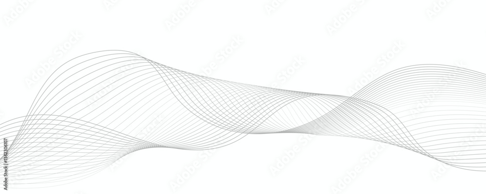 Fototapeta premium Abstract wavy lines illustration. 