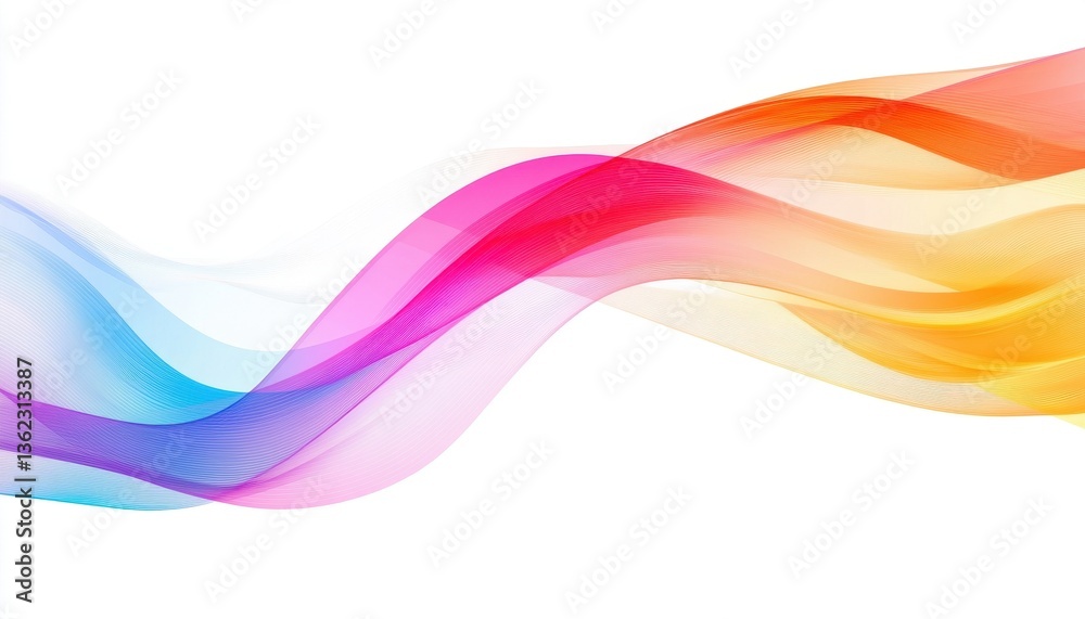 Abstract Colorful Wave Background Design