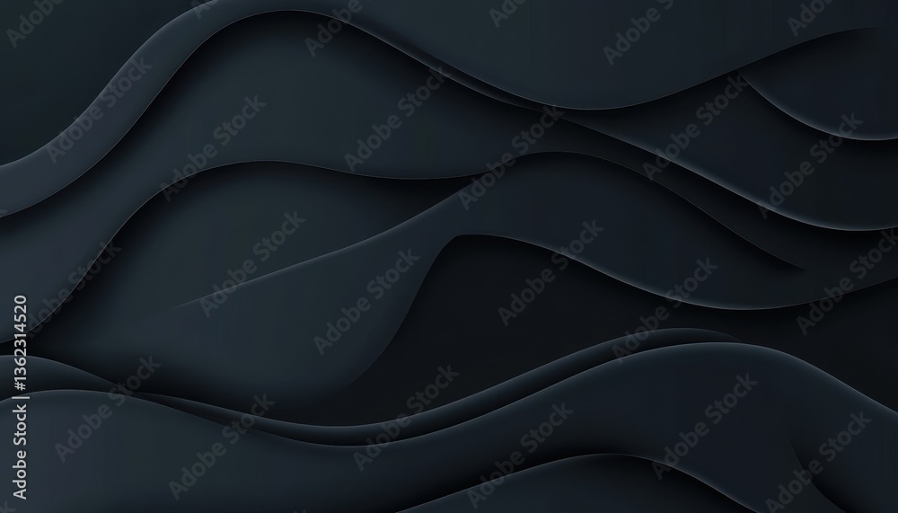 Abstract Dark Blue Wave Pattern Background