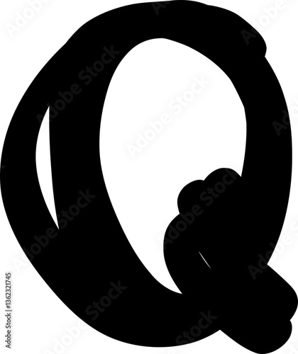 Bold streak Alphabet Letter Uppercase P.