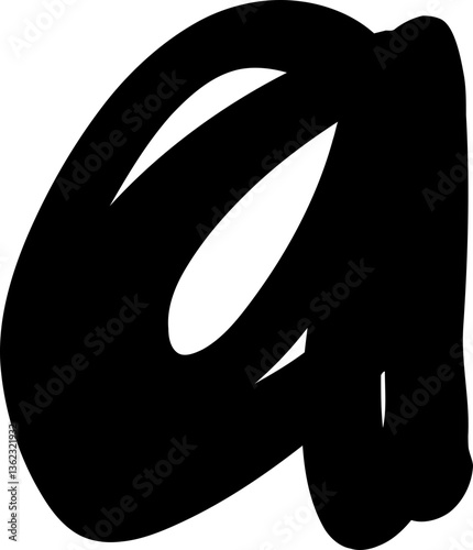 Bold streak Alphabet Letter Lowercase a.