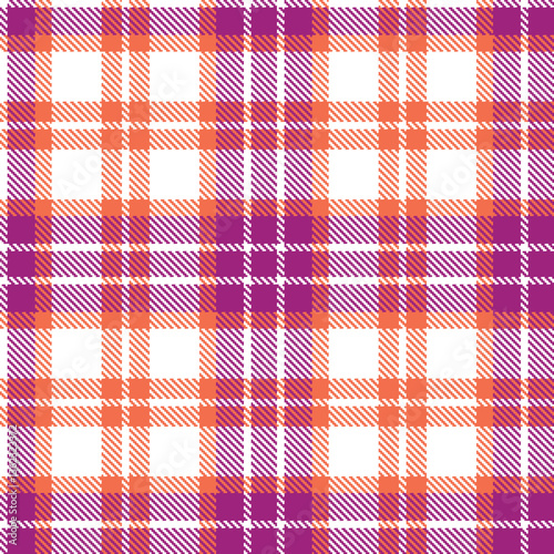 Wallpaper Mural Smoky White and Muted Pinkish Orange Seamless Tartan Textile Design Torontodigital.ca