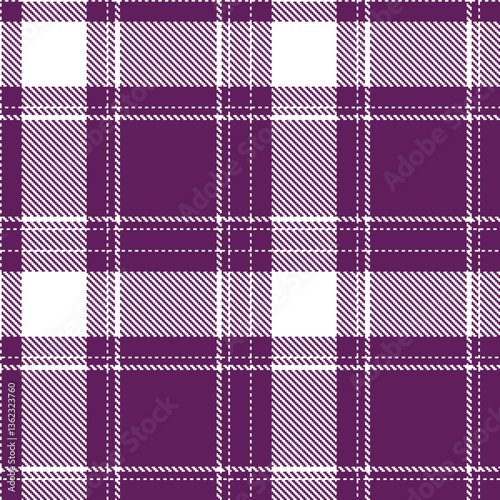 Modern Vivid White Seamless Tartan Textile Design Variant 1751