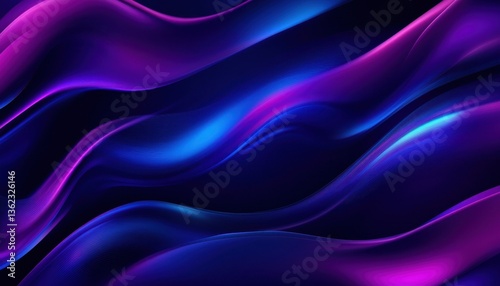 Wallpaper Mural Abstract Purple And Blue Glowing Waves Background Torontodigital.ca