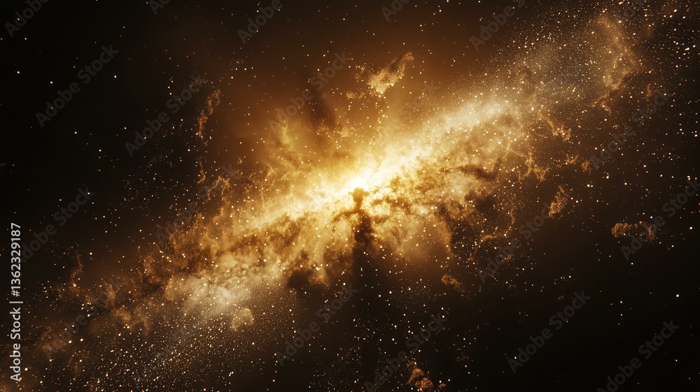 Ultra-realistic close-up of the Milky Way’s core with dense star clusters in deep space
