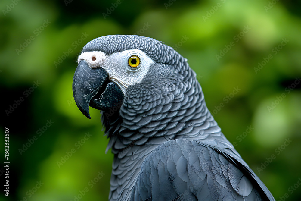Obraz premium Close-Up of an African Grey Parrot