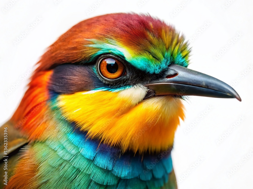 Obraz premium Elegant Bird with Sharp Beak, Bright Eyes - Low Light Wildlife Photography
