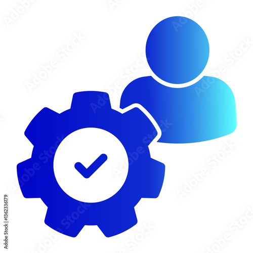 Manager Icon Glyph Gradient Style for Team Building Pack Icon Themes