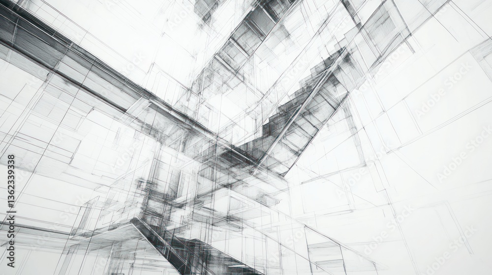 Abstract Architectural Structure - Interior Design - Futuristic Design - Concept Abstract Architectural Structure - Interior Design - Futuristic Design - Concept