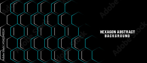 Hexagon abstract background. Modern geometric digital pattern design