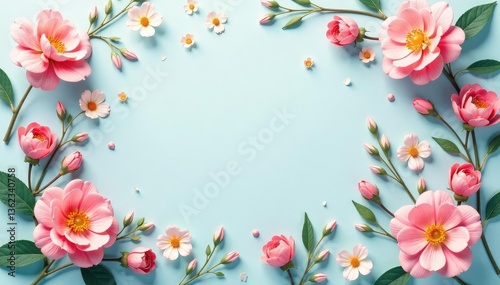 Delicate floral motif, pastel shades, subtle textures, pattern, design element, leaf