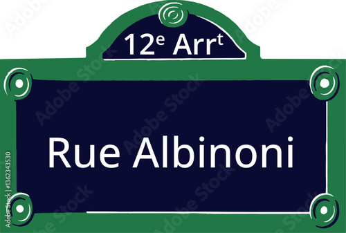 12e Arrt, Elegant Parisian Street Sign