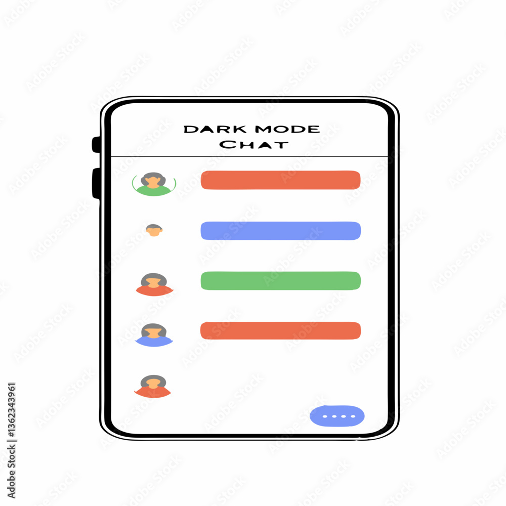 Dark Mode Chat UI - Messenger App Vector Dark Mode Chat UI - Messenger App Vector