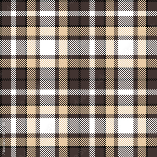 Modern Metallic Dark Grey Seamless Tartan Textile Design Variant 1864