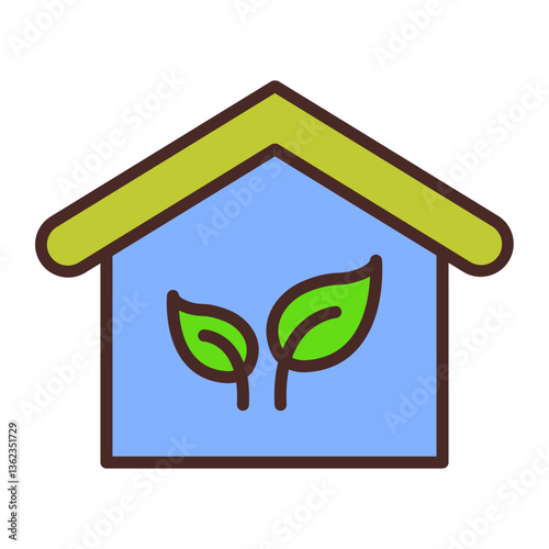 Greenhouse Vector Icon Design