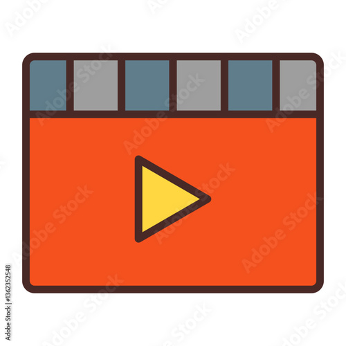 Clapperboard Vector Icon Design