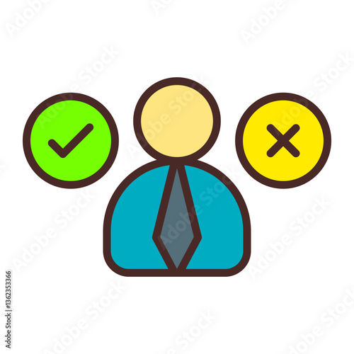 Decision Making Vector Icon Design