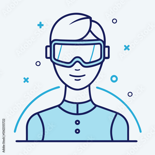 vector illustration of a man in a cap