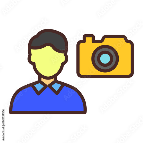 Cameraman Vector Icon Design