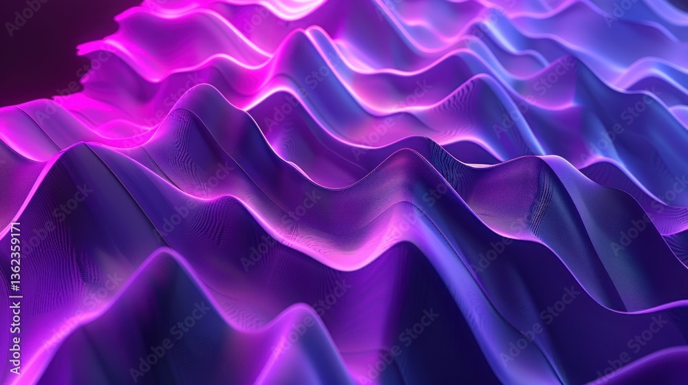 Fototapeta premium Abstract Purple and Blue Wave Pattern
