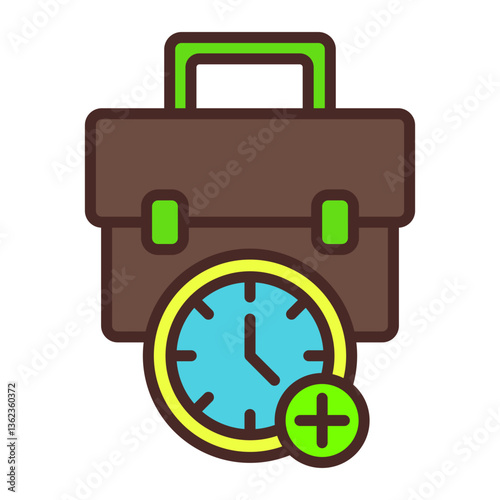 Overtime Vector Icon Design