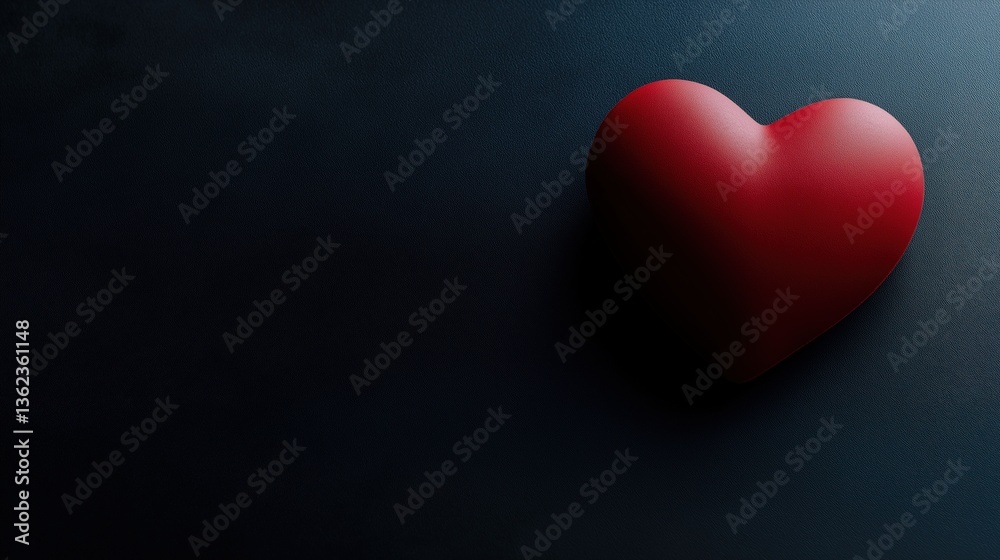 Red Heart on Black: A Minimalist Symbol of Emotion and Simplicity Red Heart on Black: A Minimalist Symbol of Emotion and Simplicity