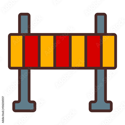 Road Obstruction Vector Icon Design