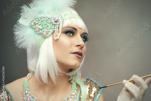 1920s Flapper Close-Up