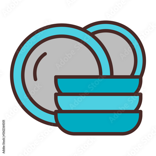 Dishware Vector Icon Design