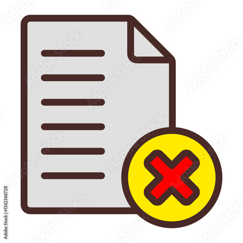 Delete File Vector Icon Design