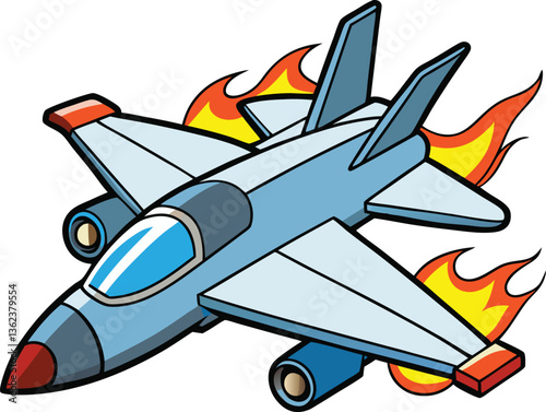 Editable Fighter Jet Illustration photo