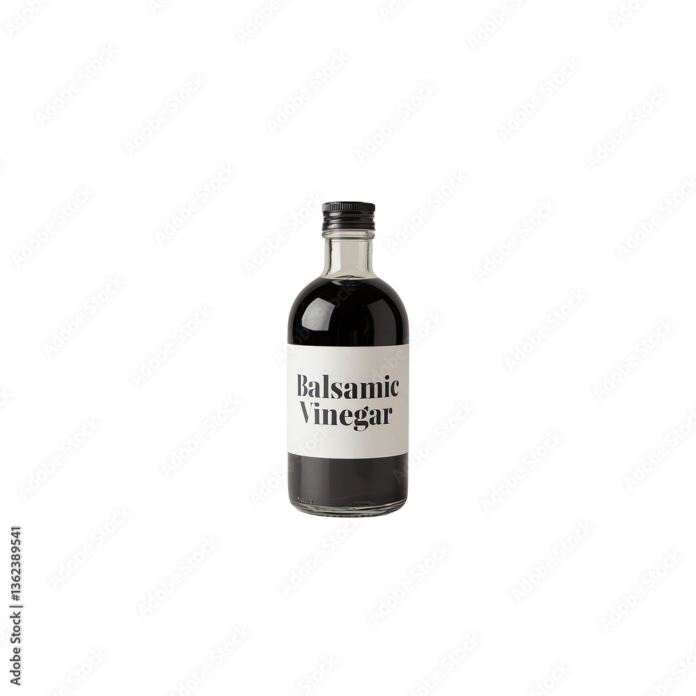 Bottle of Balsamic Vinegar with a Simple Label Design Bottle of Balsamic Vinegar with a Simple Label Design