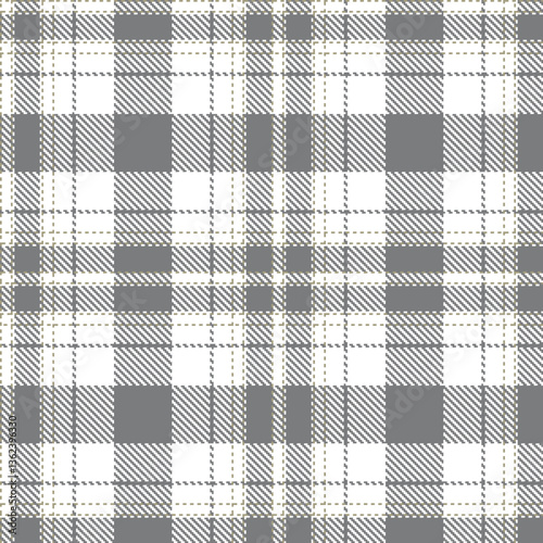 Modern Seamless Tartan in Bright White tones Textile Design Variant 2079