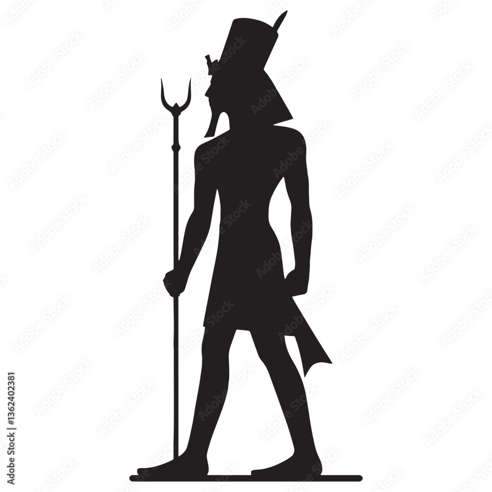 Loyal Egyptian soldier silhouette, a devoted guardian of the empire - Egyptian soldier illustration - Egyptian soldier vector - Egyptian silhouette
Loyal Egyptian soldier silhouette, a devoted guardian of the empire - Egyptian soldier illustration - Egyptian soldier vector - Egyptian silhouette