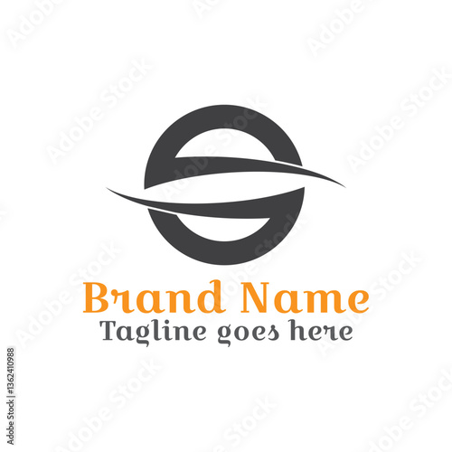 Abstract business logo design with a modern vector symbol and clean geometric shapes for a company brand identity photo