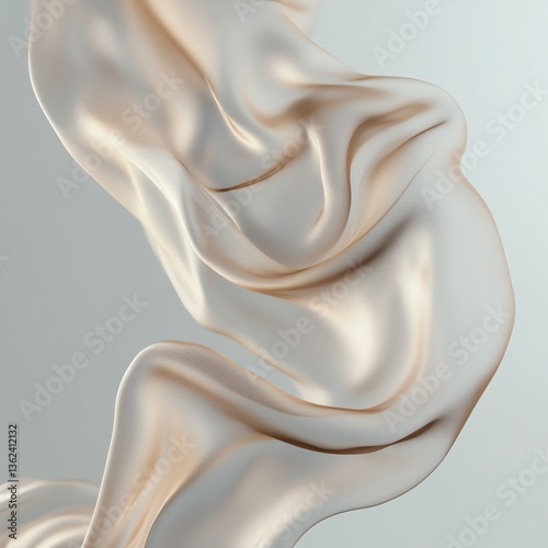 Flowing Silk Fabric in Soft Light