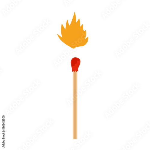 Burning match animation steps

