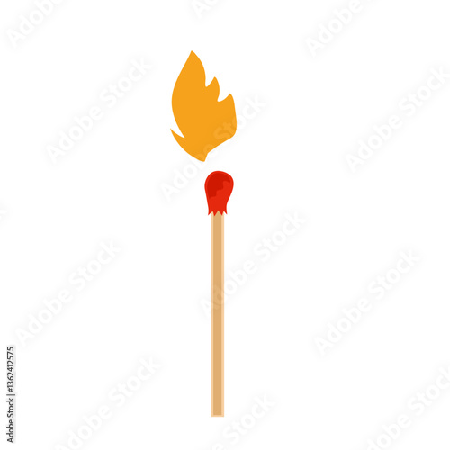 Burning match animation steps
